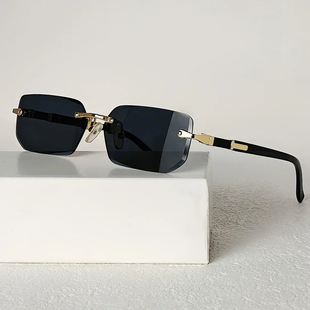 Trendy Rimless Cut Edge Rectangle luxury sunglasses πΆοΈ A014