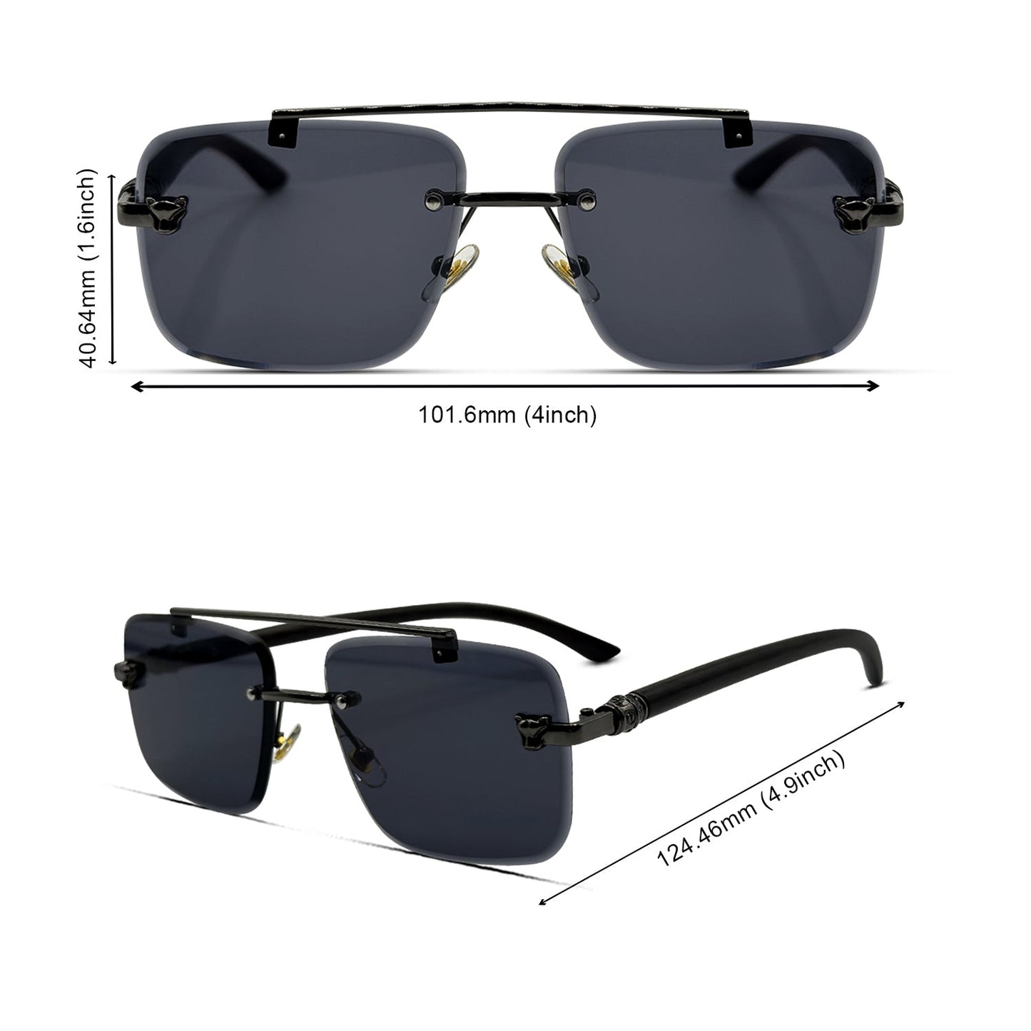 Mafia shades Premium Luxury Rimless sunglasses πΆοΈ A023