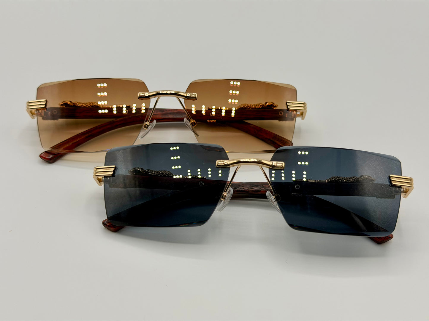 Tiger š
Cut Edge Rimless Sunglasses š¶ļø A032