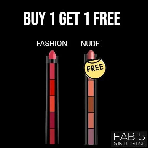 LUMIEREZ 5 in 1 Velvet Matte Compact Lipstick – Buy 1 Get 2