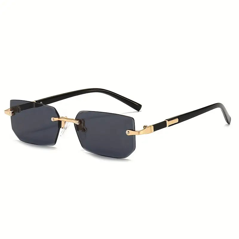 Trendy Rimless Cut Edge Rectangle luxury sunglasses πΆοΈ A014