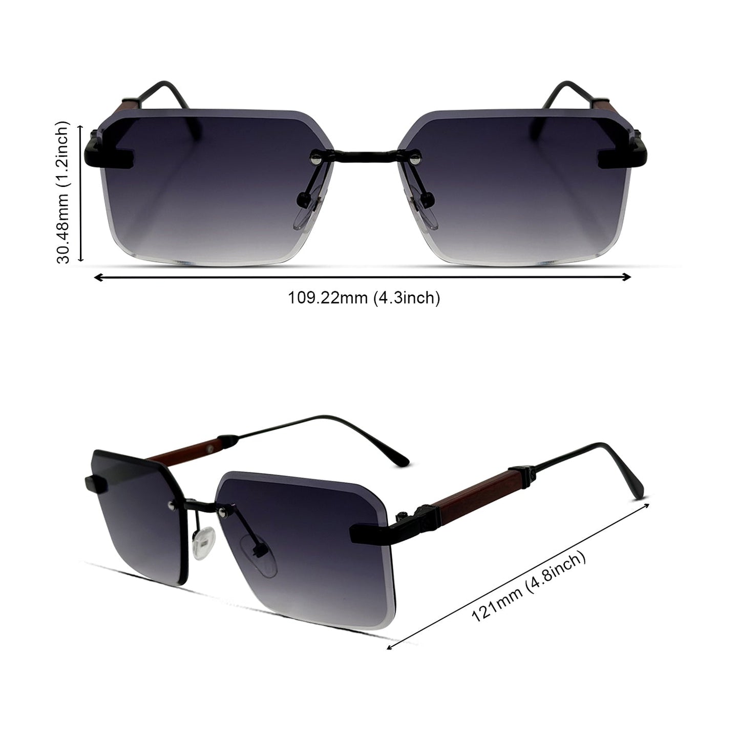 Wood line seriese - BR Black Edition Premium sunglasses πΆοΈ A018