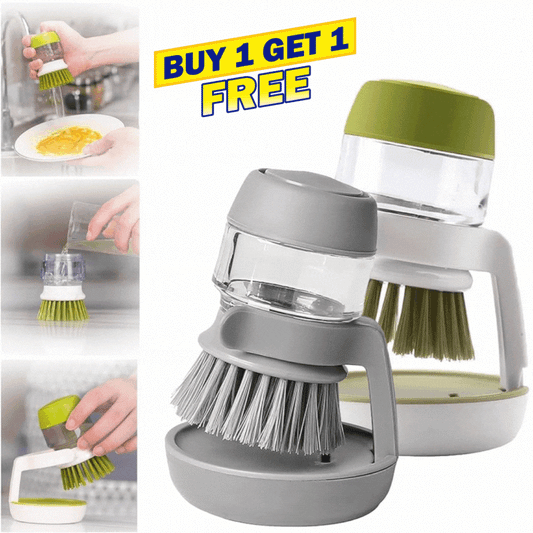 Dish Washing Brush With Soap Dispenser | Buy 1 Get 1 Free