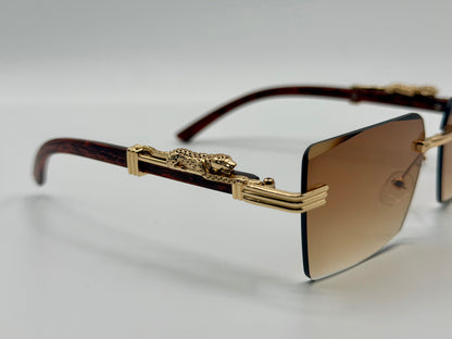 Tiger 🐅 Cut Edge Rimless Sunglasses 🕶️ A032