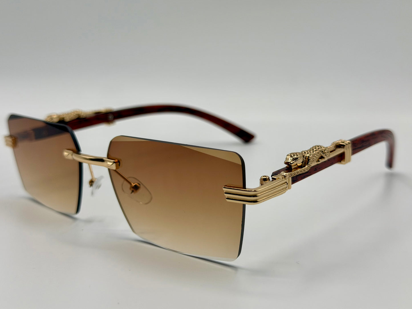 Tiger 🐅 Cut Edge Rimless Sunglasses 🕶️ A032