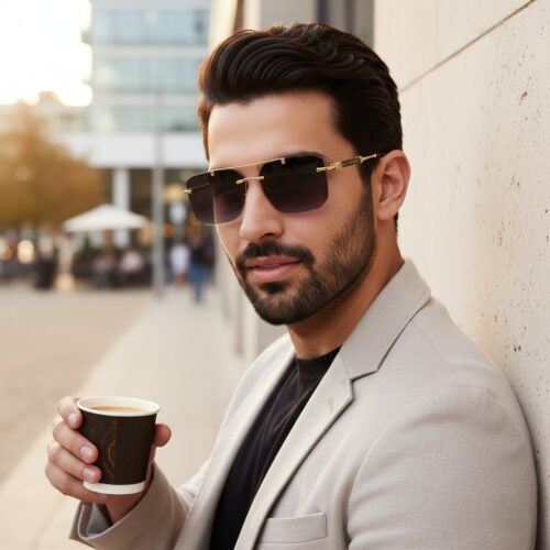 Signature Rimless Sunglasses 🕶️ A034