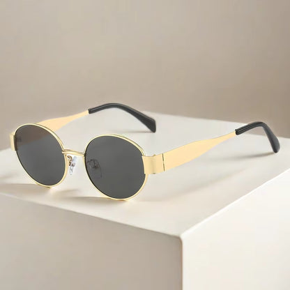 Trendy Oval shape Metal Premium sunglasses 🕶 A024