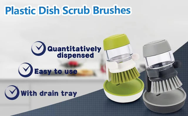 Dish Washing Brush With Soap Dispenser | Buy 1 Get 1 Free