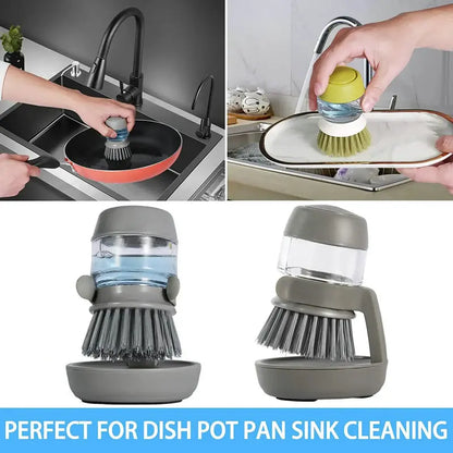Dish Washing Brush With Soap Dispenser | Buy 1 Get 1 Free