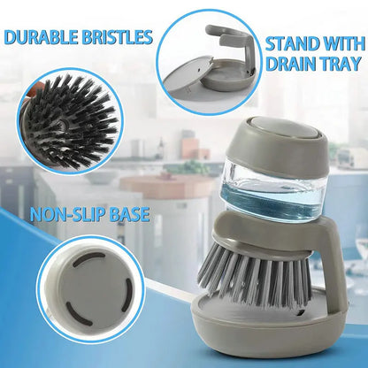 Dish Washing Brush With Soap Dispenser | Buy 1 Get 1 Free